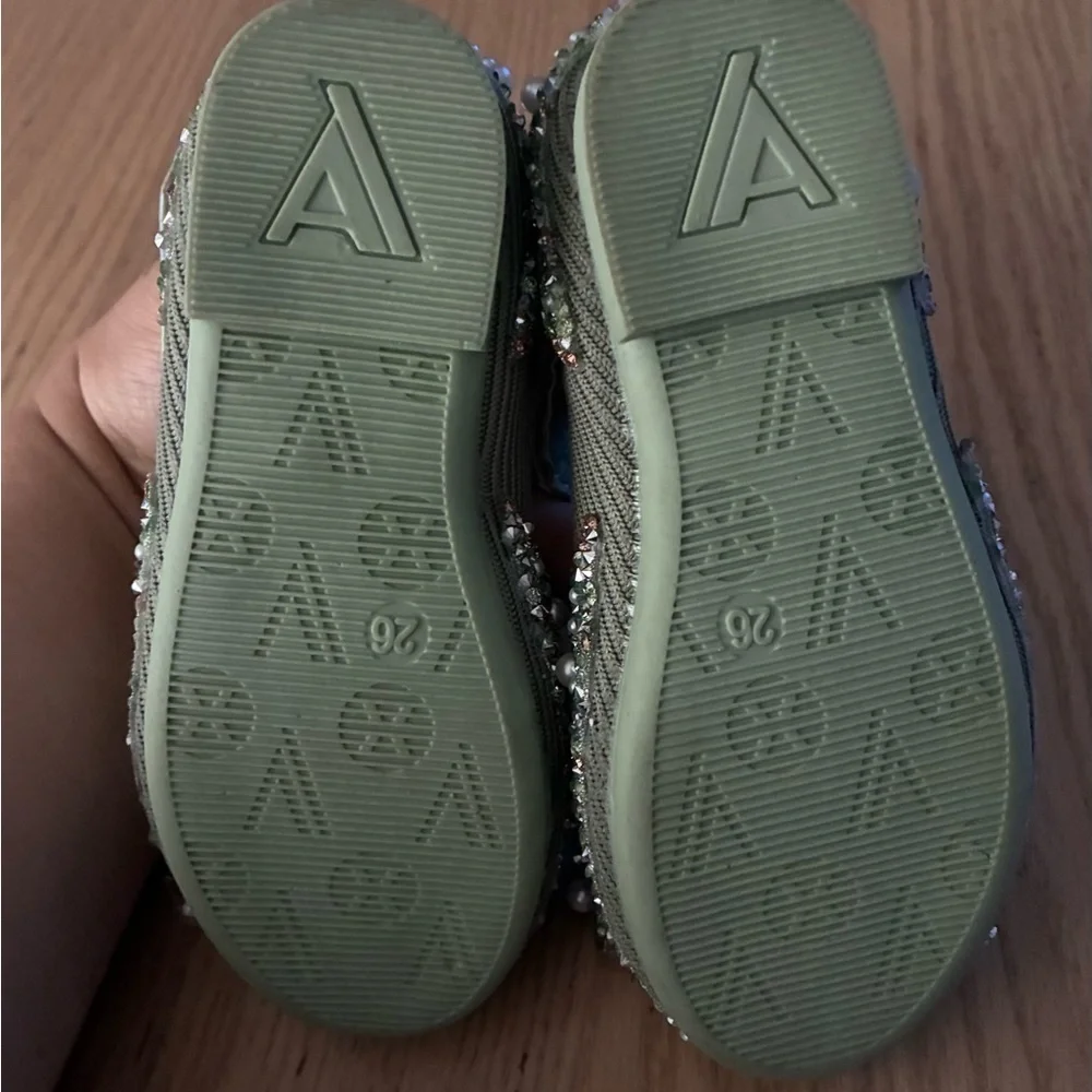 Meng Ke Xuan Elegant Kids' Sparkling Pearl Rhinestone Shiny Kids Princess Shoes